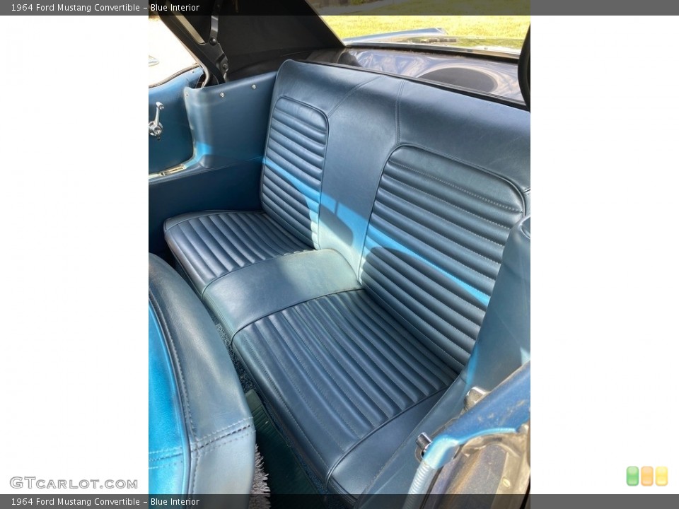 Blue Interior Rear Seat for the 1964 Ford Mustang Convertible #139346973