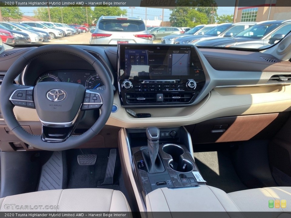 Harvest Beige Interior Dashboard for the 2020 Toyota Highlander Hybrid Limited AWD #139355890