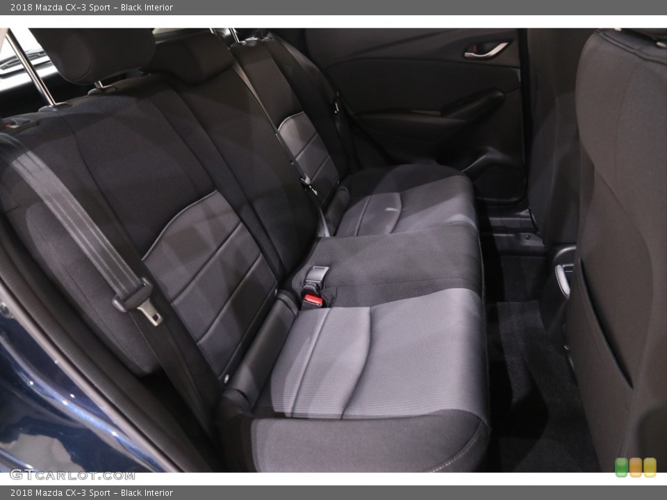 Black Interior Rear Seat for the 2018 Mazda CX-3 Sport #139357018