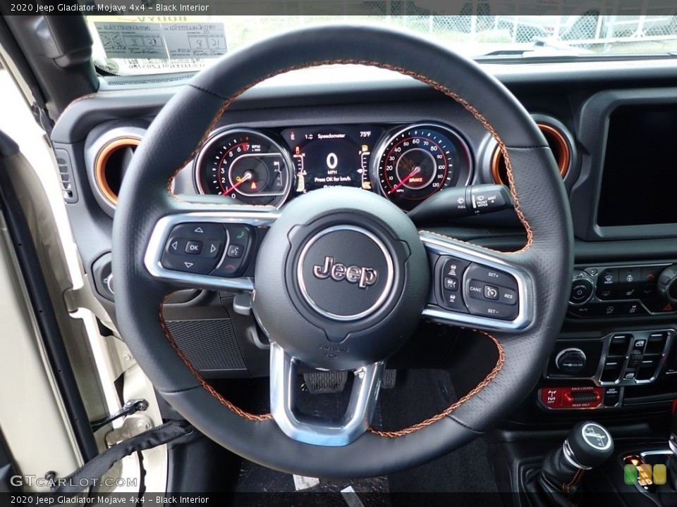Black Interior Steering Wheel for the 2020 Jeep Gladiator Mojave 4x4 #139358536