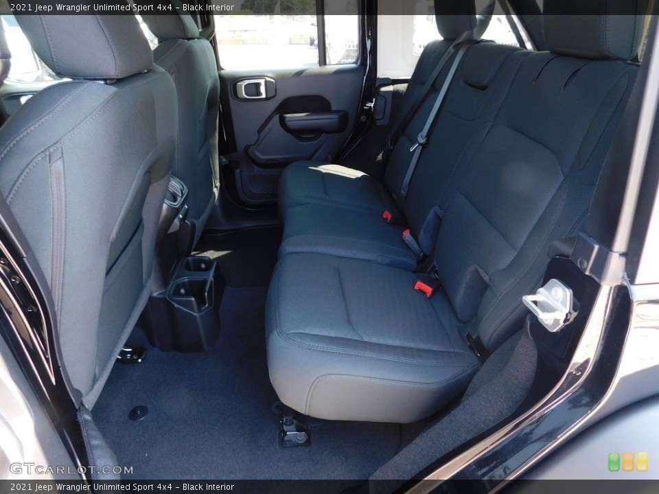 Black Interior Rear Seat for the 2021 Jeep Wrangler Unlimited Sport 4x4 #139360696