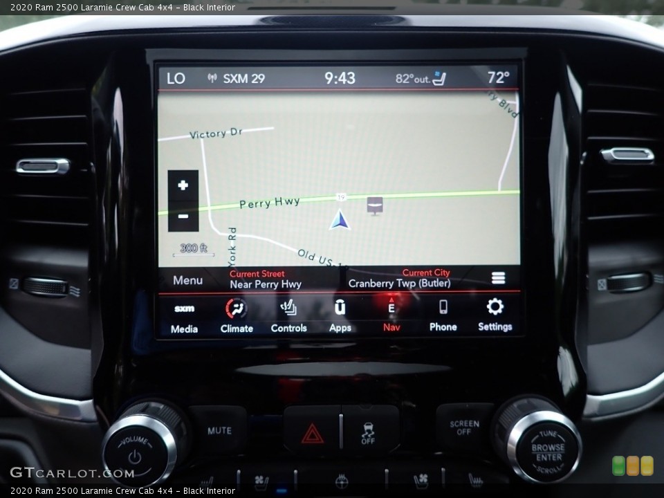 Black Interior Navigation for the 2020 Ram 2500 Laramie Crew Cab 4x4 #139361986