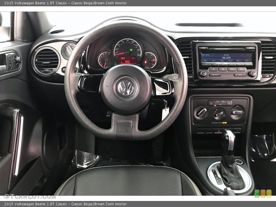 Classic Beige/Brown Cloth Interior Dashboard for the 2015 Volkswagen Beetle 1.8T Classic #139363090