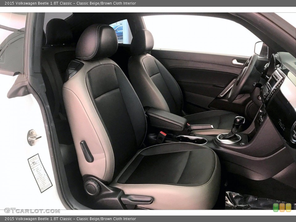 Classic Beige/Brown Cloth Interior Front Seat for the 2015 Volkswagen Beetle 1.8T Classic #139363135