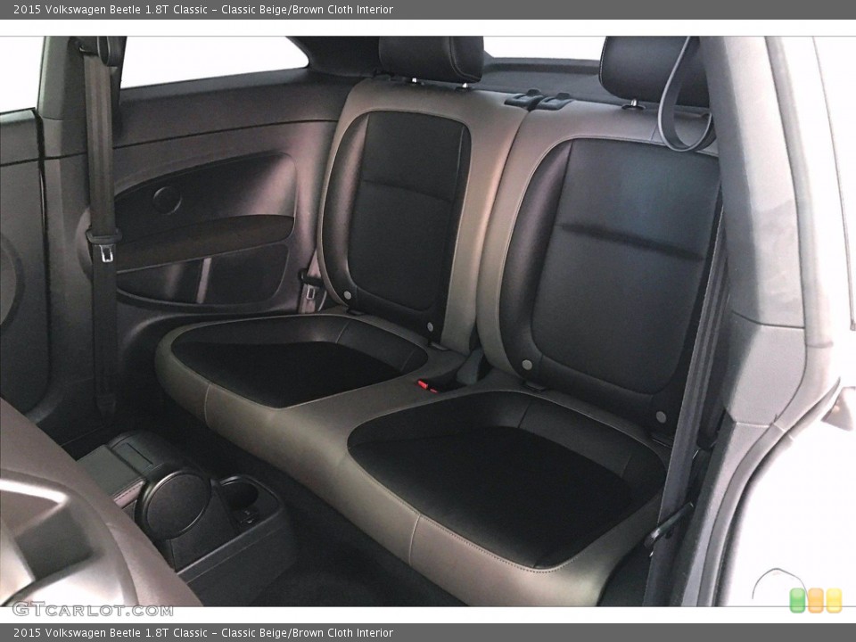 Classic Beige/Brown Cloth Interior Rear Seat for the 2015 Volkswagen Beetle 1.8T Classic #139363342