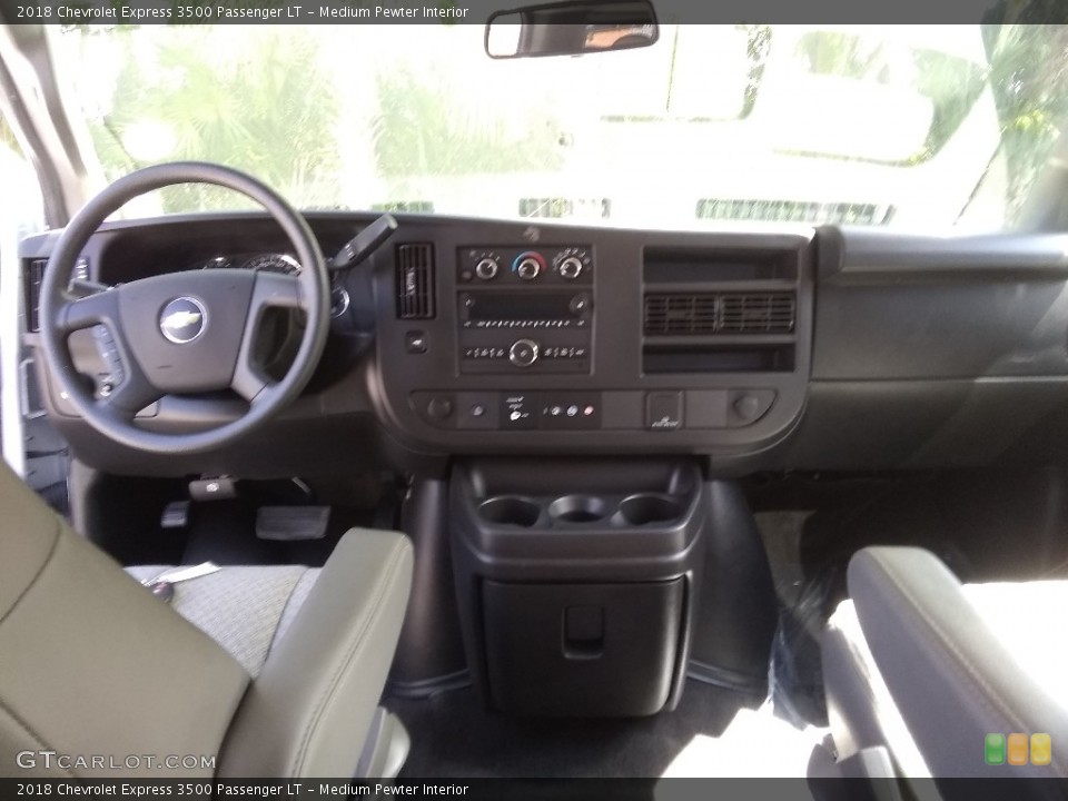 Medium Pewter Interior Dashboard for the 2018 Chevrolet Express 3500 Passenger LT #139364119