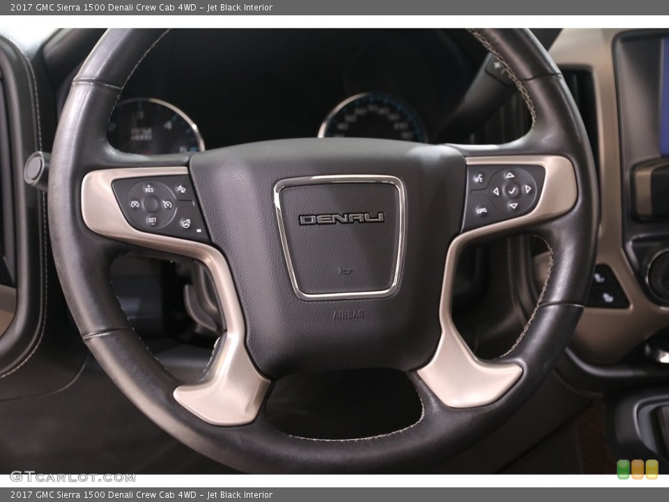 Jet Black Interior Steering Wheel for the 2017 GMC Sierra 1500 Denali Crew Cab 4WD #139364197