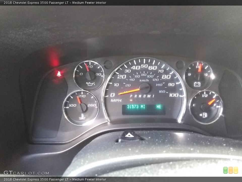 Medium Pewter Interior Gauges for the 2018 Chevrolet Express 3500 Passenger LT #139364593