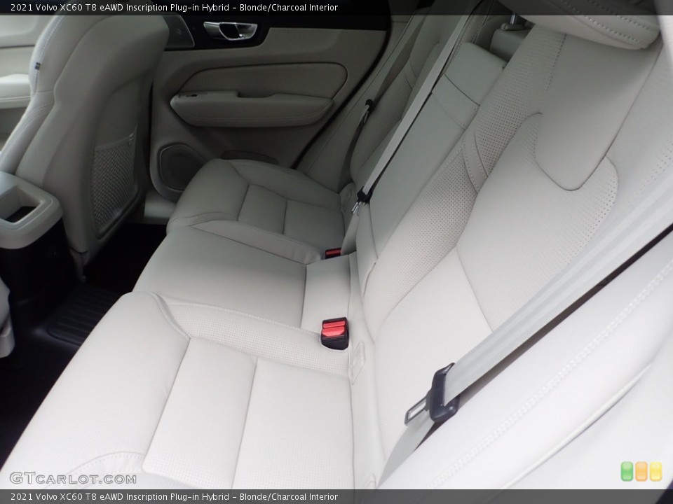 Blonde/Charcoal Interior Rear Seat for the 2021 Volvo XC60 T8 eAWD Inscription Plug-in Hybrid #139372076