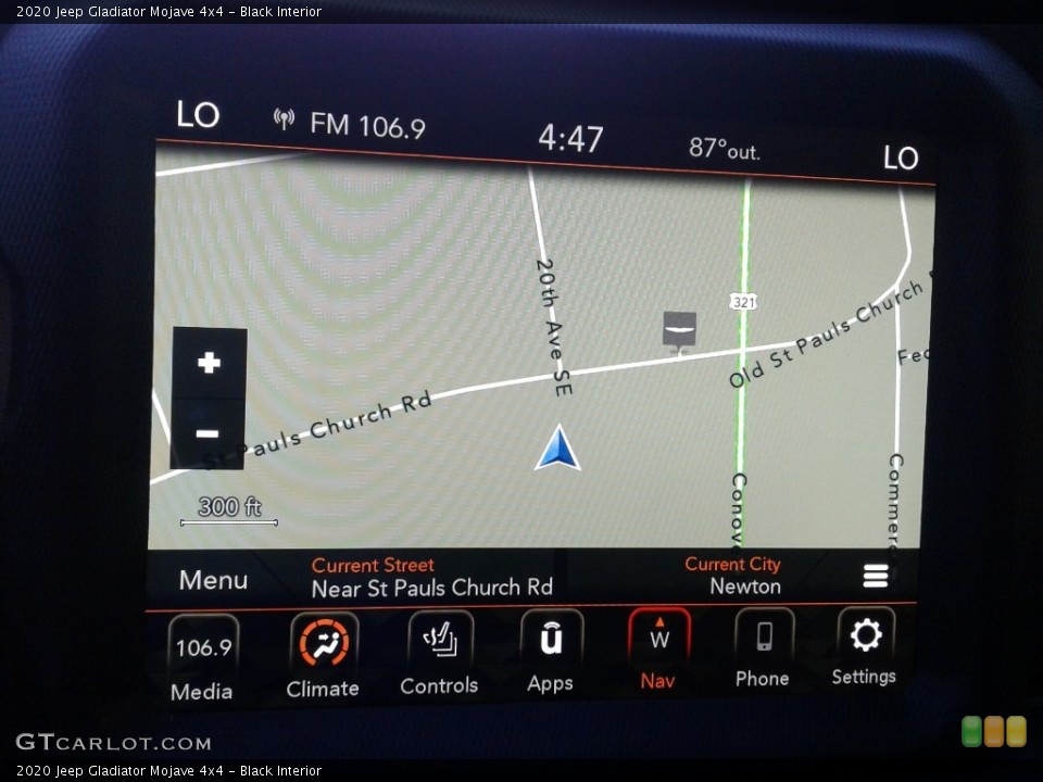 Black Interior Navigation for the 2020 Jeep Gladiator Mojave 4x4 #139375586