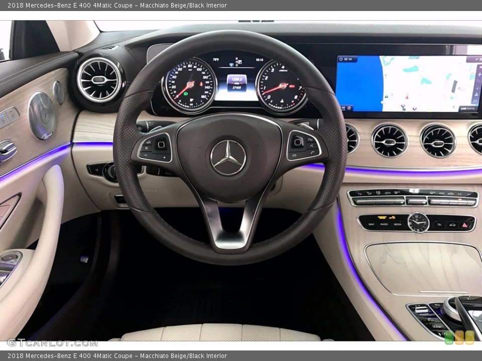 Macchiato Beige/Black Interior Steering Wheel for the 2018 Mercedes-Benz E 400 4Matic Coupe #139377197