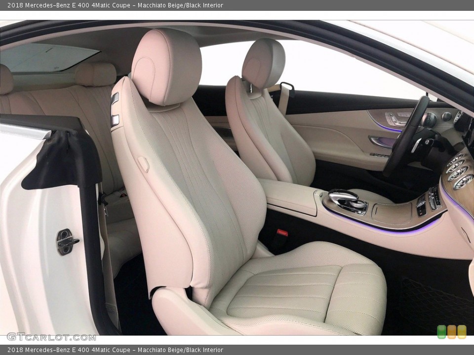 Macchiato Beige/Black Interior Photo for the 2018 Mercedes-Benz E 400 4Matic Coupe #139377239