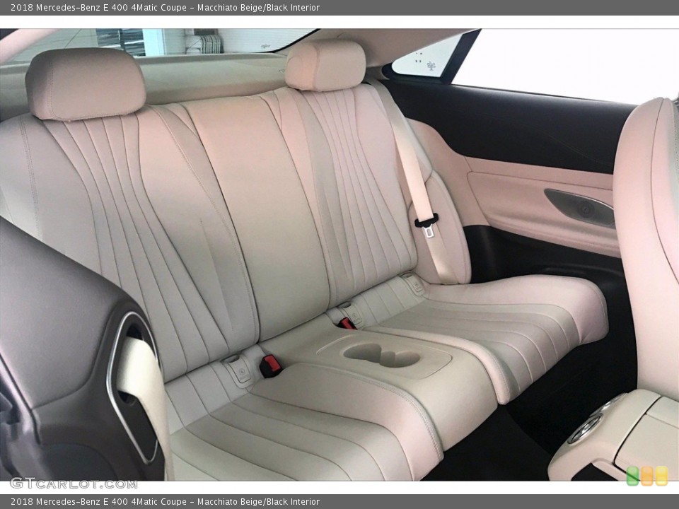 Macchiato Beige/Black Interior Rear Seat for the 2018 Mercedes-Benz E 400 4Matic Coupe #139377404