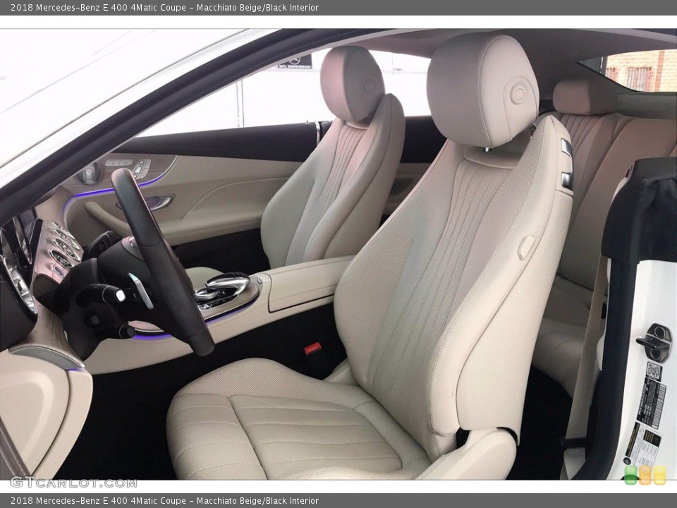 Macchiato Beige/Black Interior Front Seat for the 2018 Mercedes-Benz E 400 4Matic Coupe #139377425