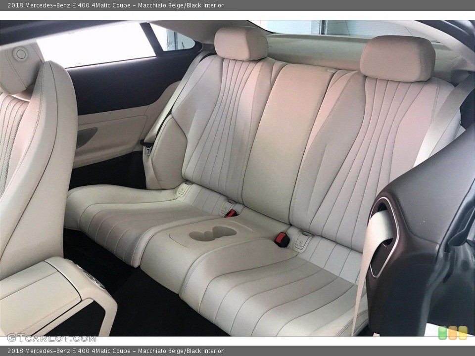 Macchiato Beige/Black Interior Rear Seat for the 2018 Mercedes-Benz E 400 4Matic Coupe #139377452