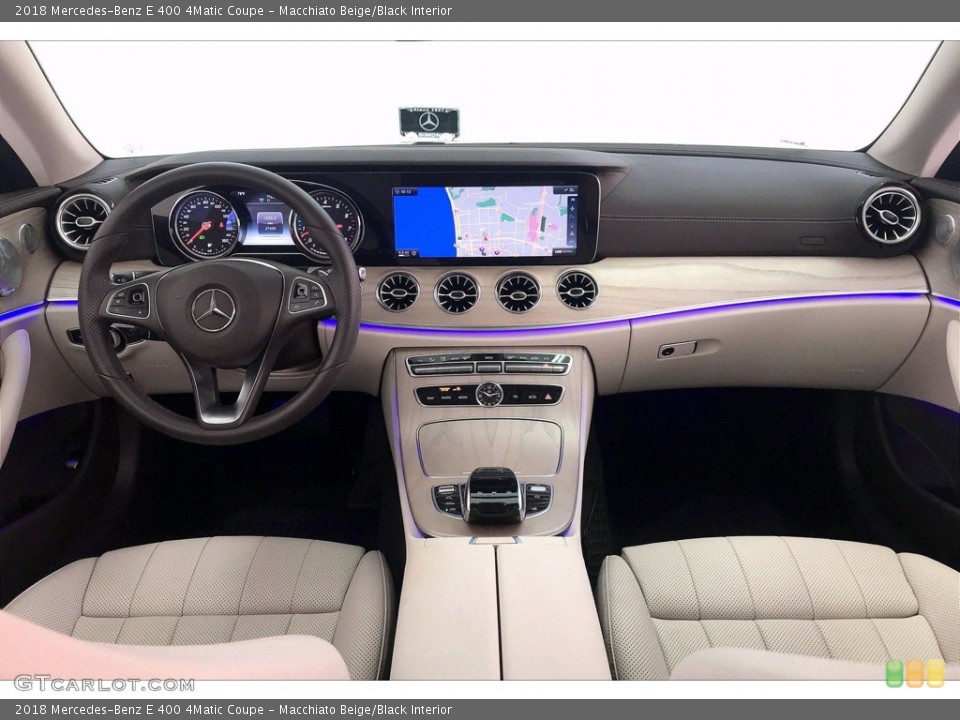 Macchiato Beige/Black Interior Dashboard for the 2018 Mercedes-Benz E 400 4Matic Coupe #139377500