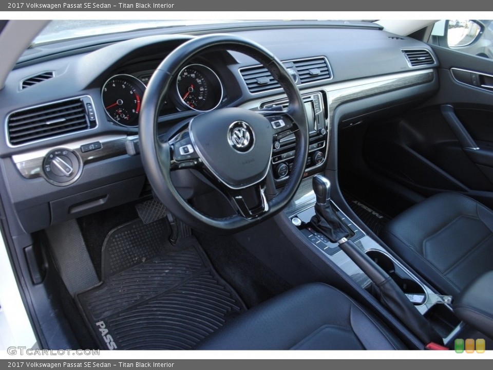 Titan Black Interior Dashboard for the 2017 Volkswagen Passat SE Sedan #139378718