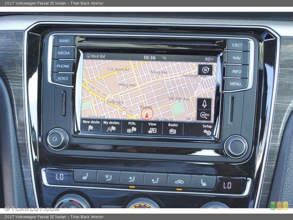 Titan Black Interior Navigation for the 2017 Volkswagen Passat SE Sedan #139378757