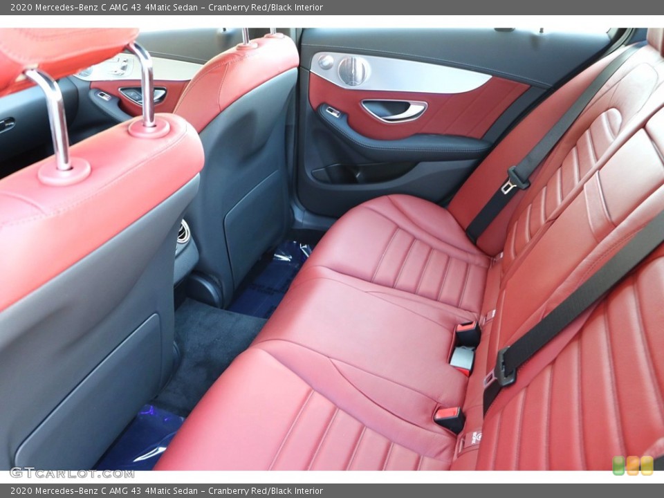 Cranberry Red/Black Interior Rear Seat for the 2020 Mercedes-Benz C AMG 43 4Matic Sedan #139379180
