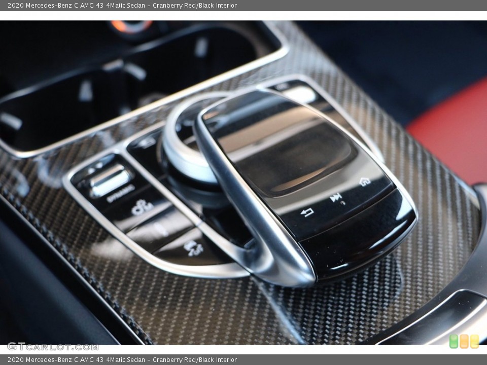 Cranberry Red/Black Interior Controls for the 2020 Mercedes-Benz C AMG 43 4Matic Sedan #139379333
