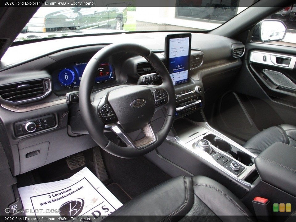 Ebony Interior Dashboard for the 2020 Ford Explorer Platinum 4WD #139380212
