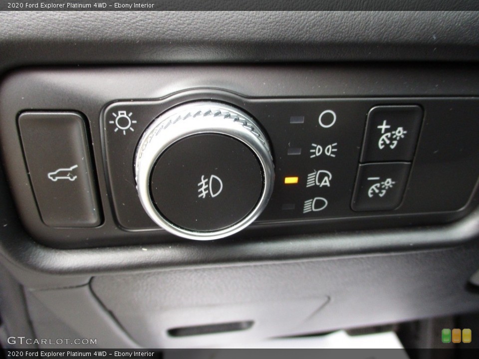 Ebony Interior Controls for the 2020 Ford Explorer Platinum 4WD #139380413