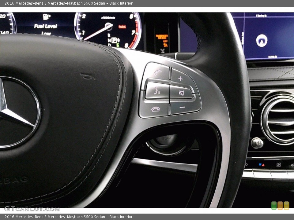Black Interior Steering Wheel for the 2016 Mercedes-Benz S Mercedes-Maybach S600 Sedan #139381532