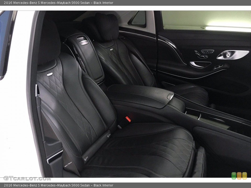 Black Interior Rear Seat for the 2016 Mercedes-Benz S Mercedes-Maybach S600 Sedan #139381658