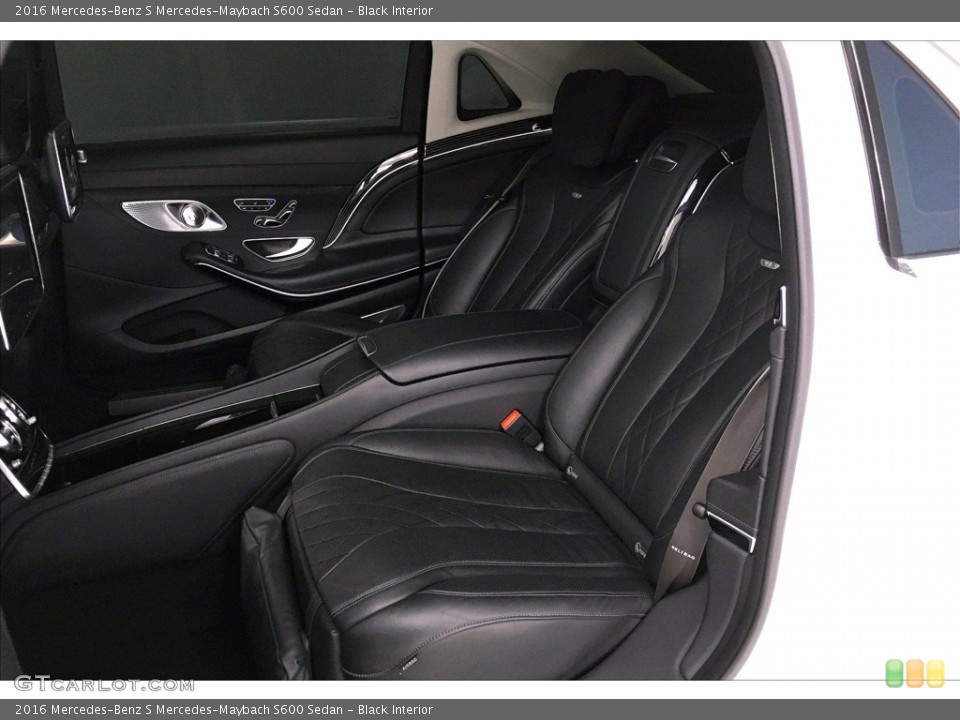 Black Interior Rear Seat for the 2016 Mercedes-Benz S Mercedes-Maybach S600 Sedan #139381667