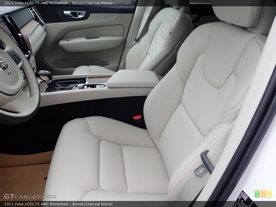 Blonde/Charcoal Interior Front Seat for the 2021 Volvo XC60 T5 AWD Momentum #139381823