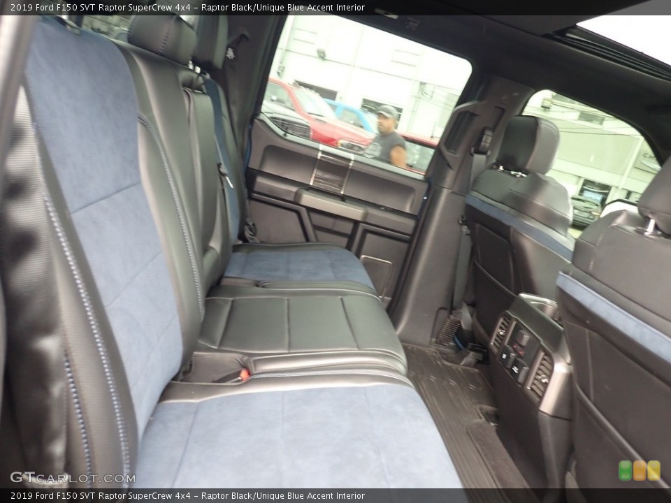 Raptor Black/Unique Blue Accent Interior Rear Seat for the 2019 Ford F150 SVT Raptor SuperCrew 4x4 #139382309