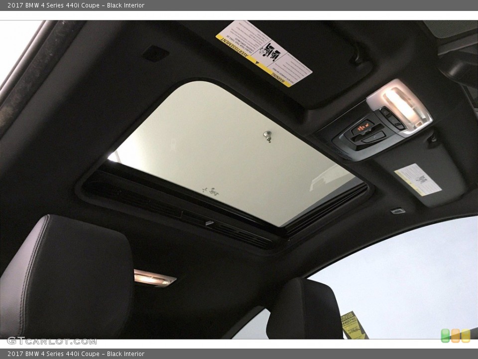 Black Interior Sunroof for the 2017 BMW 4 Series 440i Coupe #139383826