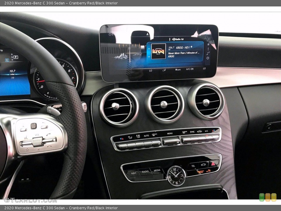 Cranberry Red/Black Interior Controls for the 2020 Mercedes-Benz C 300 Sedan #139386896