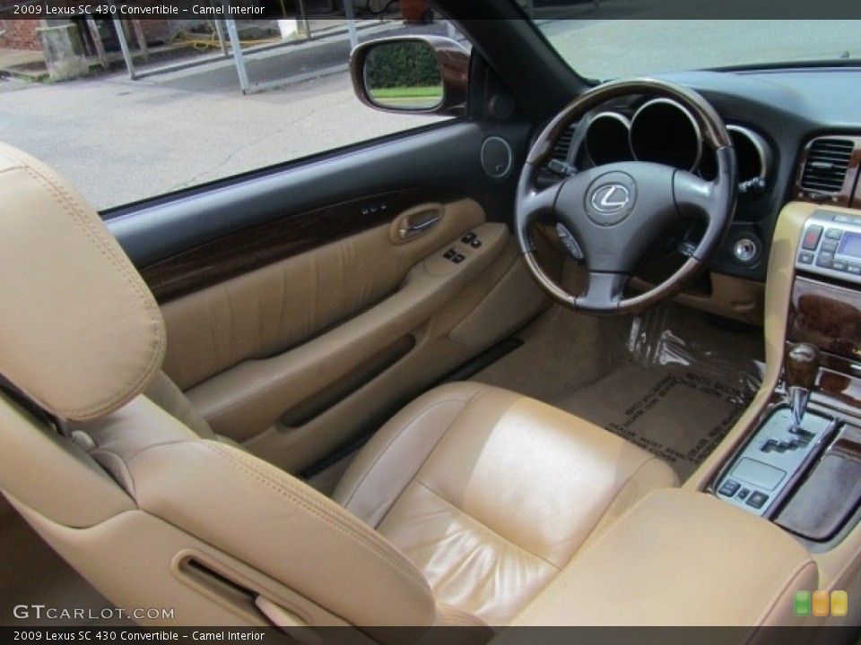 Camel Interior Front Seat for the 2009 Lexus SC 430 Convertible #139387841
