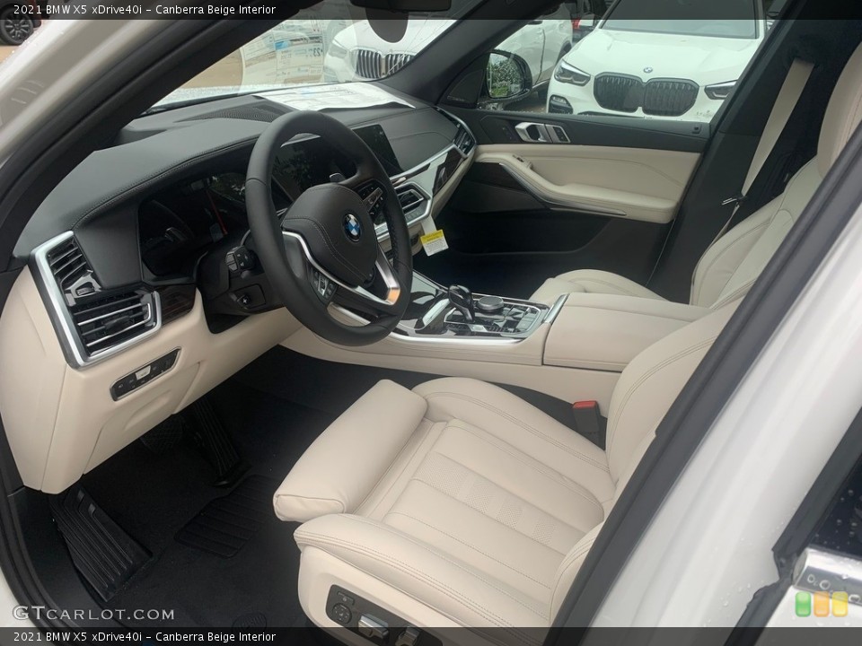 Canberra Beige Interior Photo for the 2021 BMW X5 xDrive40i #139389392