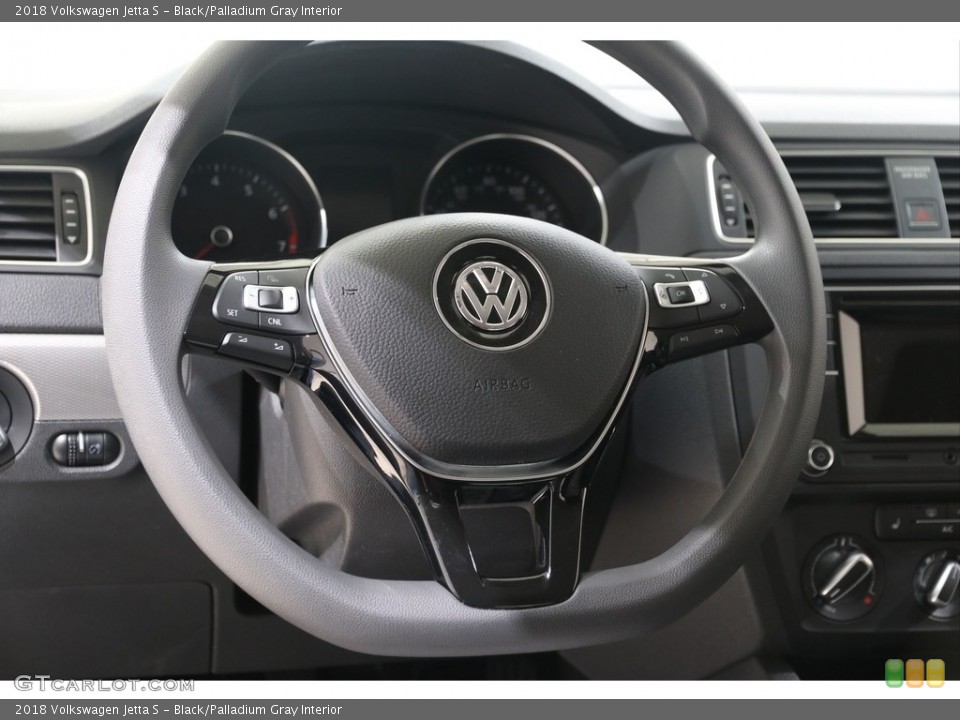 Black/Palladium Gray Interior Steering Wheel for the 2018 Volkswagen Jetta S #139394958
