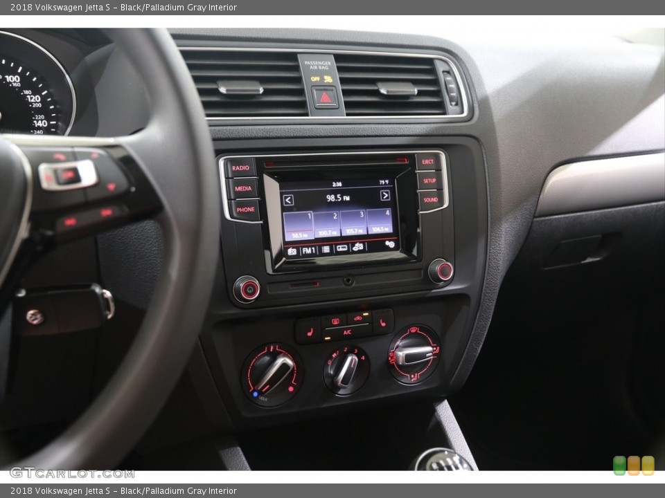 Black/Palladium Gray Interior Controls for the 2018 Volkswagen Jetta S #139395021