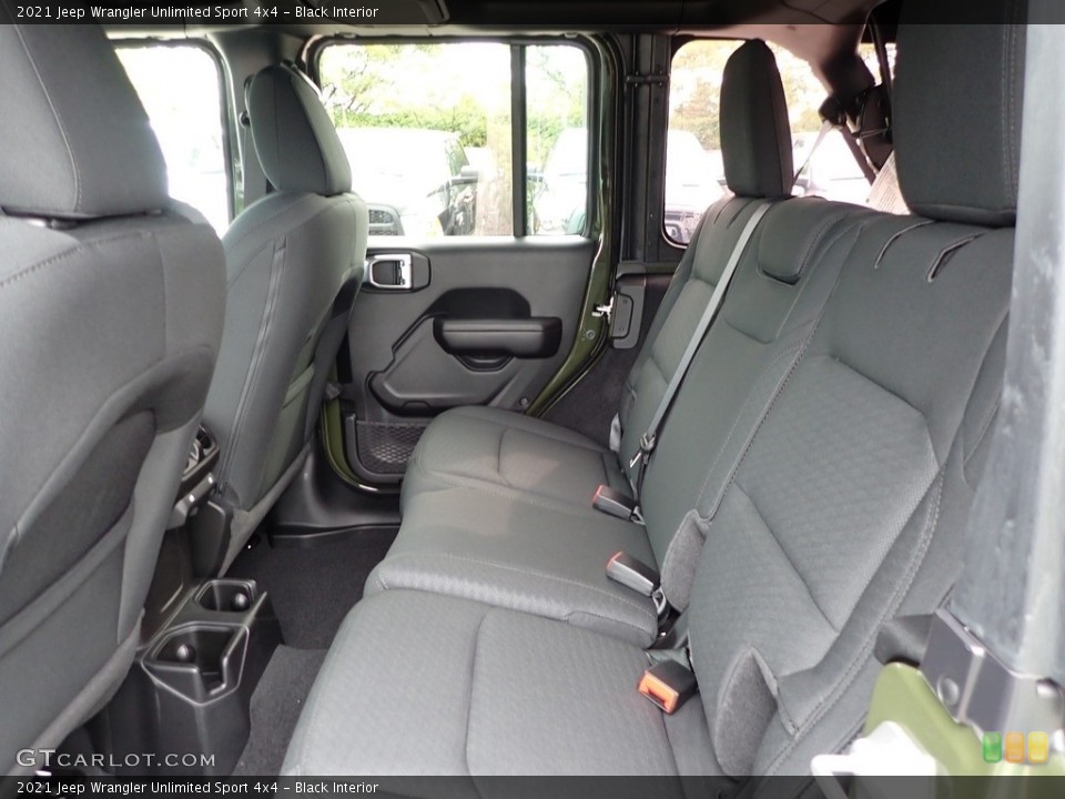 Black Interior Rear Seat for the 2021 Jeep Wrangler Unlimited Sport 4x4 #139395420