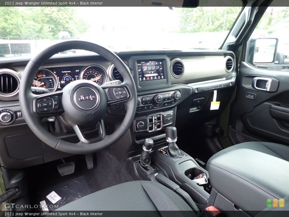 Black Interior Photo for the 2021 Jeep Wrangler Unlimited Sport 4x4 #139395444