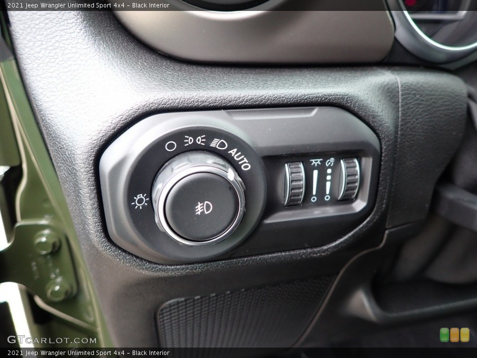 Black Interior Controls for the 2021 Jeep Wrangler Unlimited Sport 4x4 #139395498