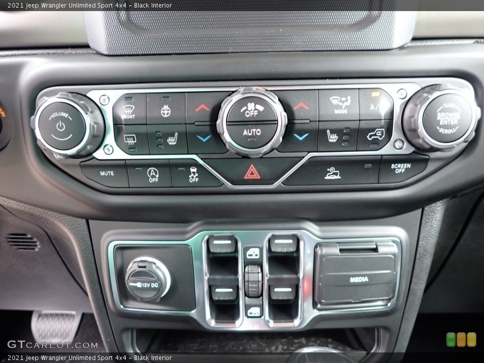 Black Interior Controls for the 2021 Jeep Wrangler Unlimited Sport 4x4 #139395567