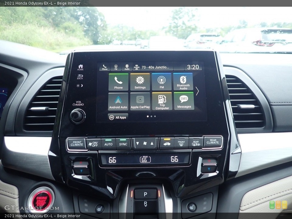 Beige Interior Controls for the 2021 Honda Odyssey EX-L #139396425