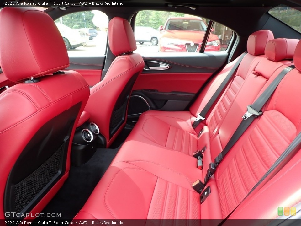 Black/Red Interior Rear Seat for the 2020 Alfa Romeo Giulia TI Sport Carbon AWD #139399848