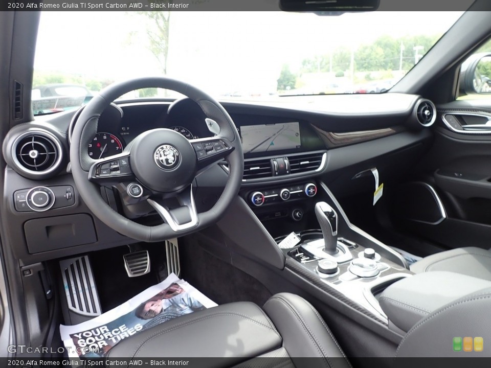 Black Interior Photo for the 2020 Alfa Romeo Giulia TI Sport Carbon AWD #139400265