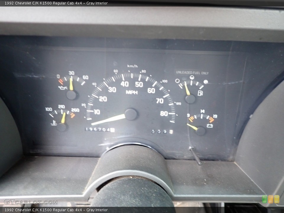 Gray Interior Gauges for the 1992 Chevrolet C/K K1500 Regular Cab 4x4 #139400550