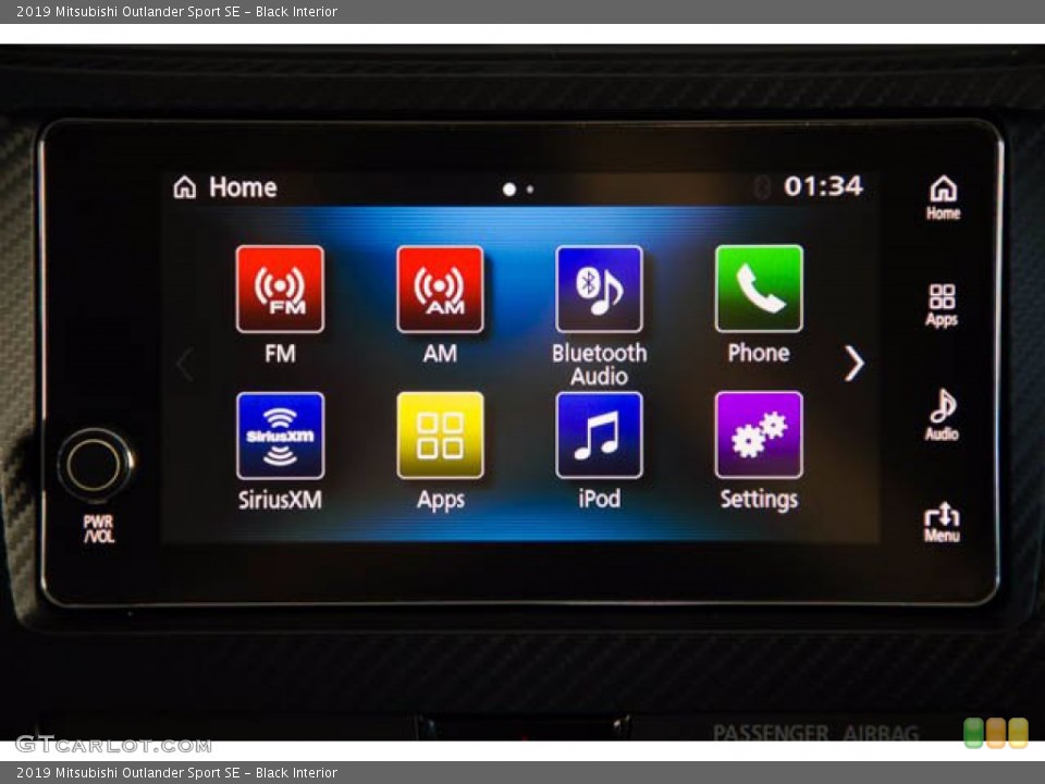 Black Interior Controls for the 2019 Mitsubishi Outlander Sport SE #139401636