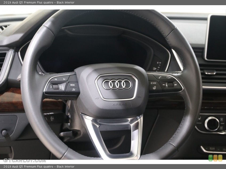 Black Interior Steering Wheel for the 2019 Audi Q5 Premium Plus quattro #139403214