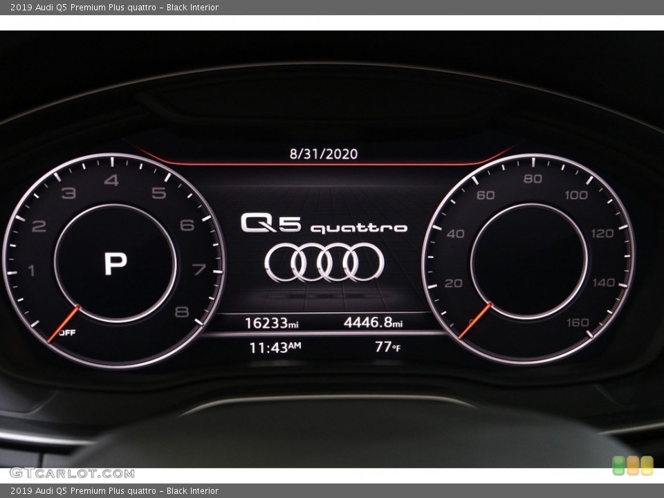 Black Interior Gauges for the 2019 Audi Q5 Premium Plus quattro #139403232