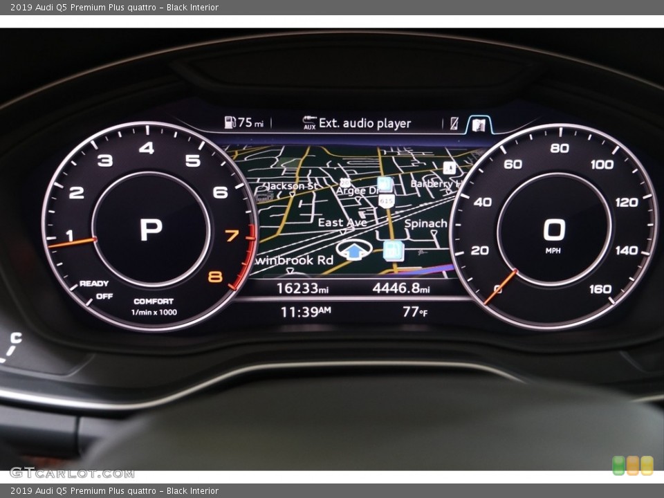 Black Interior Navigation for the 2019 Audi Q5 Premium Plus quattro #139403247
