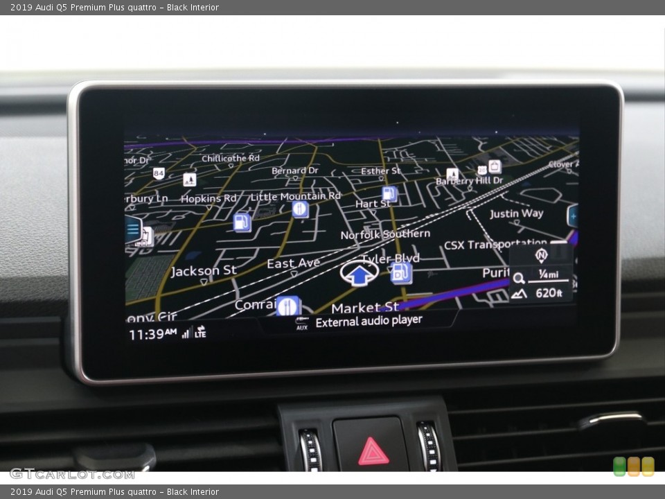 Black Interior Navigation for the 2019 Audi Q5 Premium Plus quattro #139403289